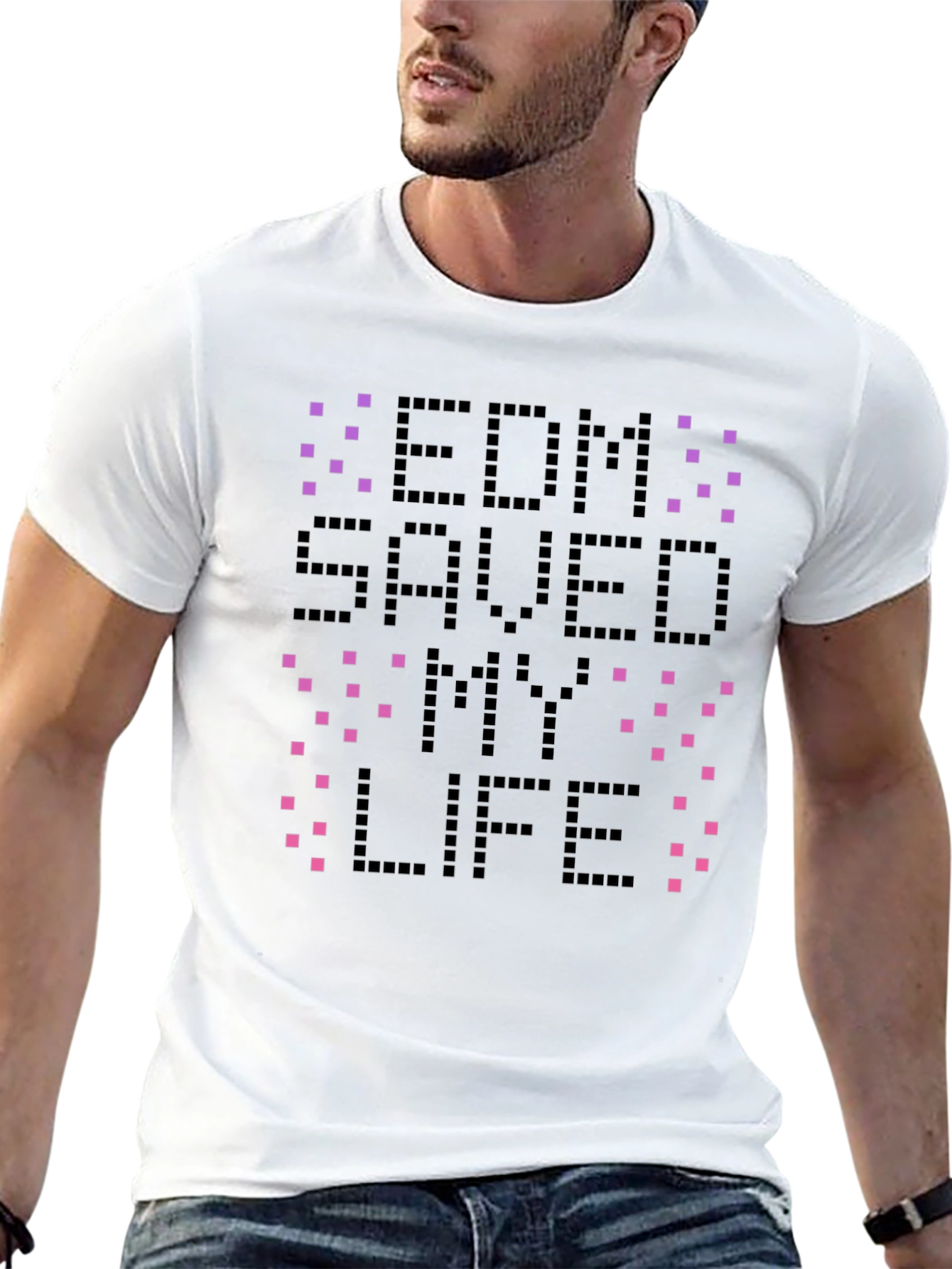 Camiseta Negra EDM Saved My Life