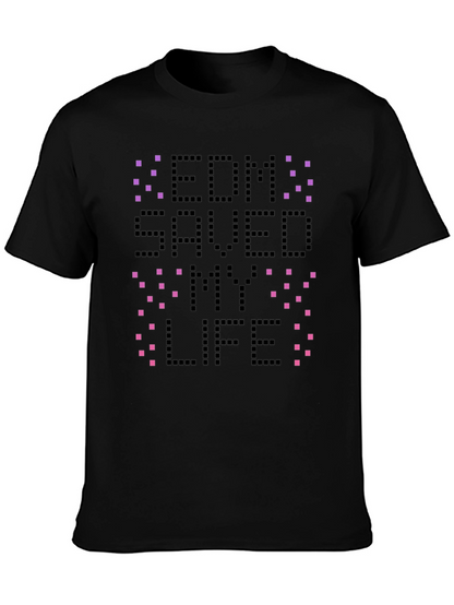 Camiseta Negra EDM Saved My Life