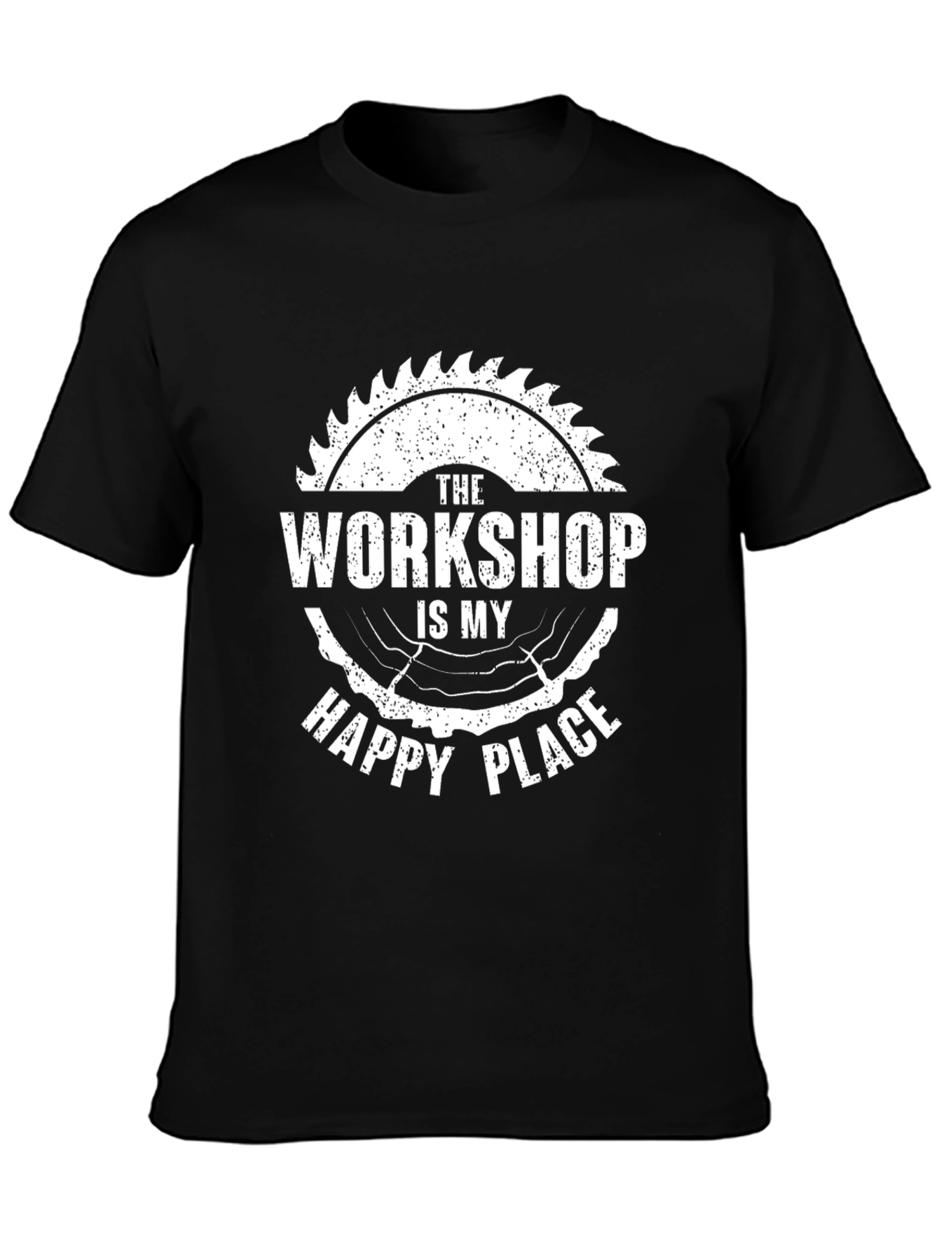 Camiseta Negra El Taller es Mi Lugar Feliz
