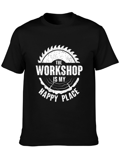 Camiseta Negra El Taller es Mi Lugar Feliz