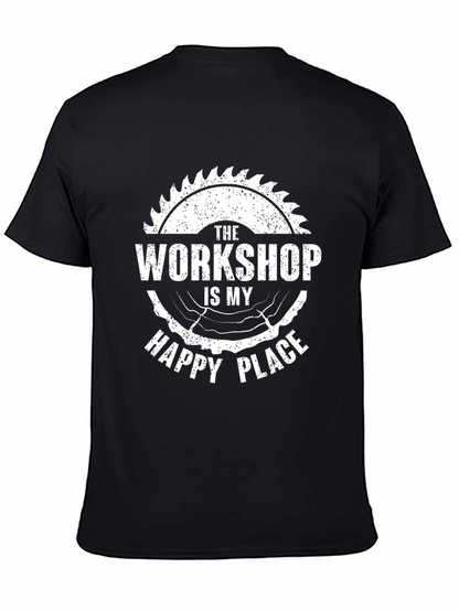 Camiseta Negra El Taller es Mi Lugar Feliz