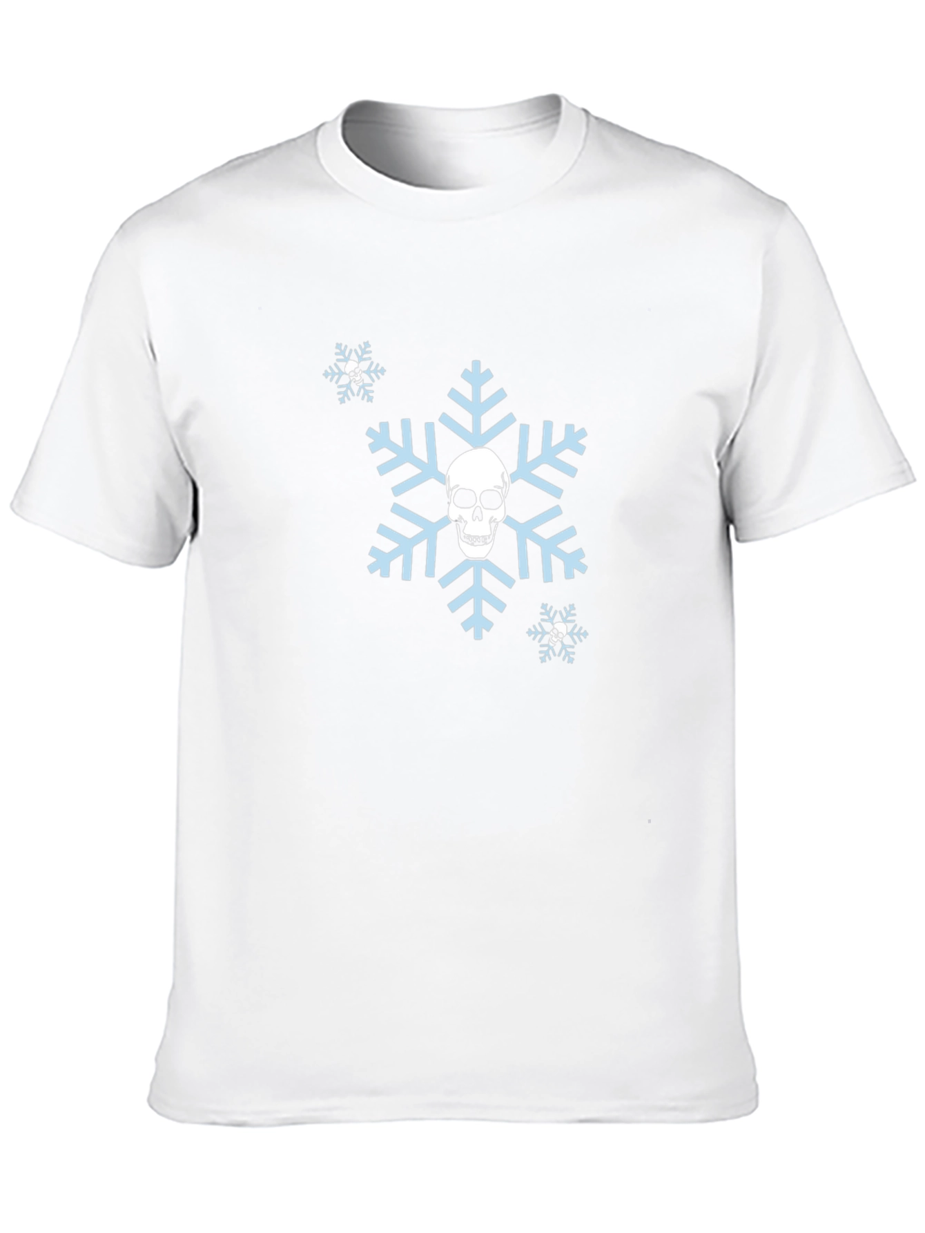 Camiseta Negra con Calavera en Copo de Nieve