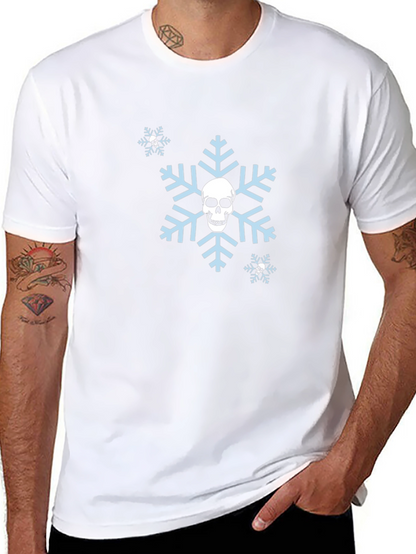 Camiseta Negra con Calavera en Copo de Nieve