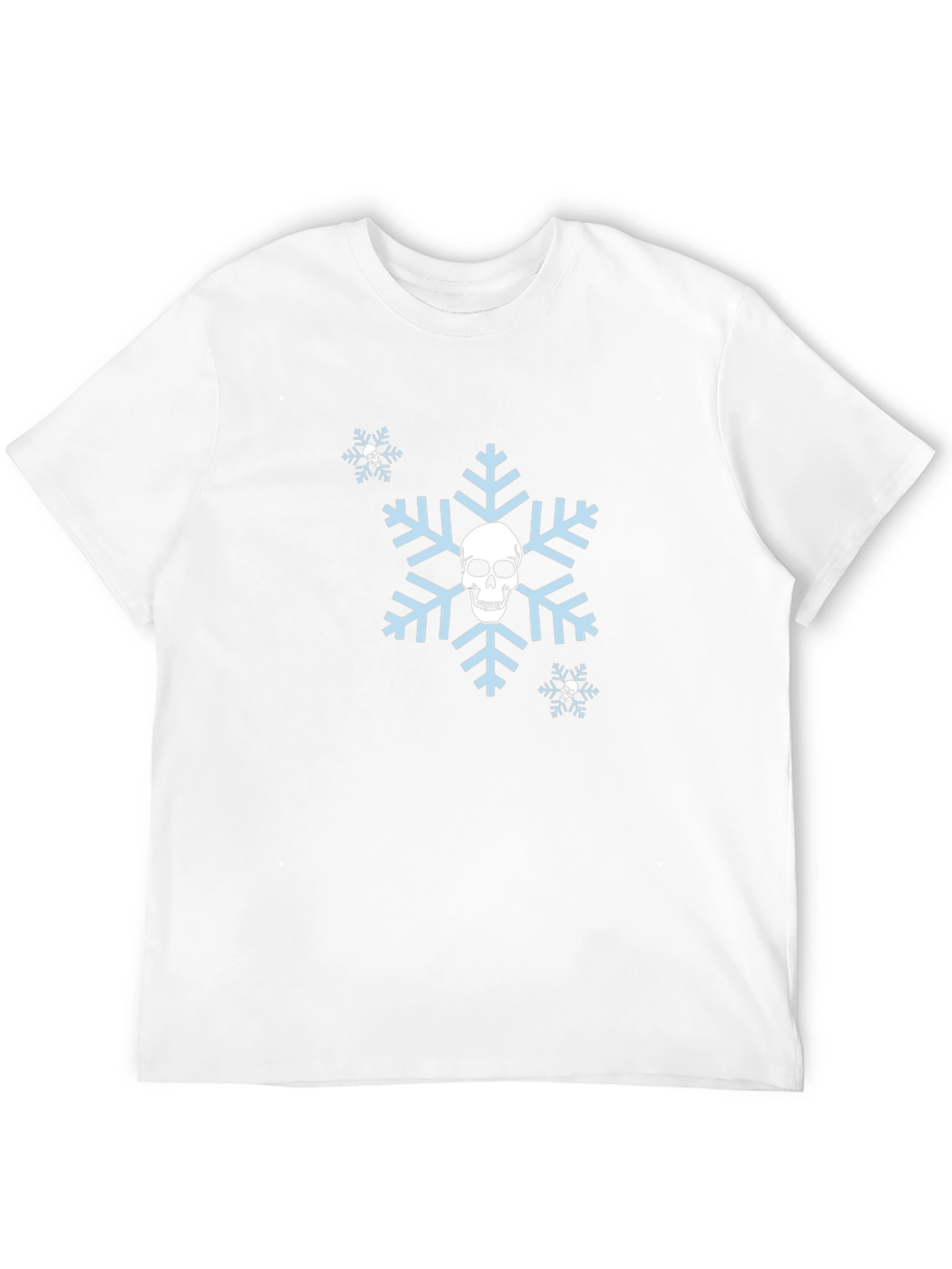 Camiseta Negra con Calavera en Copo de Nieve
