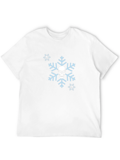 Camiseta Negra con Calavera en Copo de Nieve