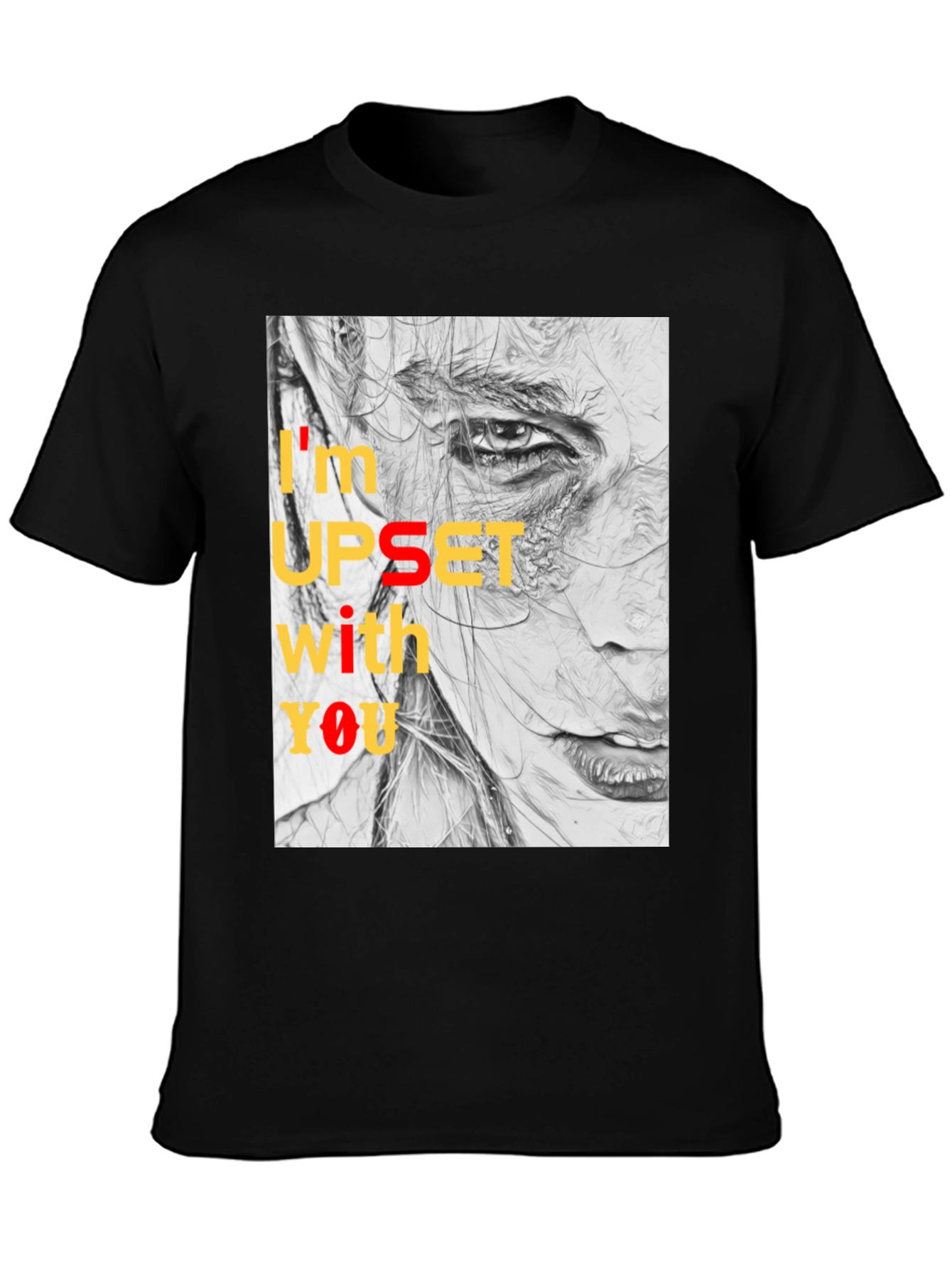 Camiseta Negra Estampada: Expresión Artística y Actitud