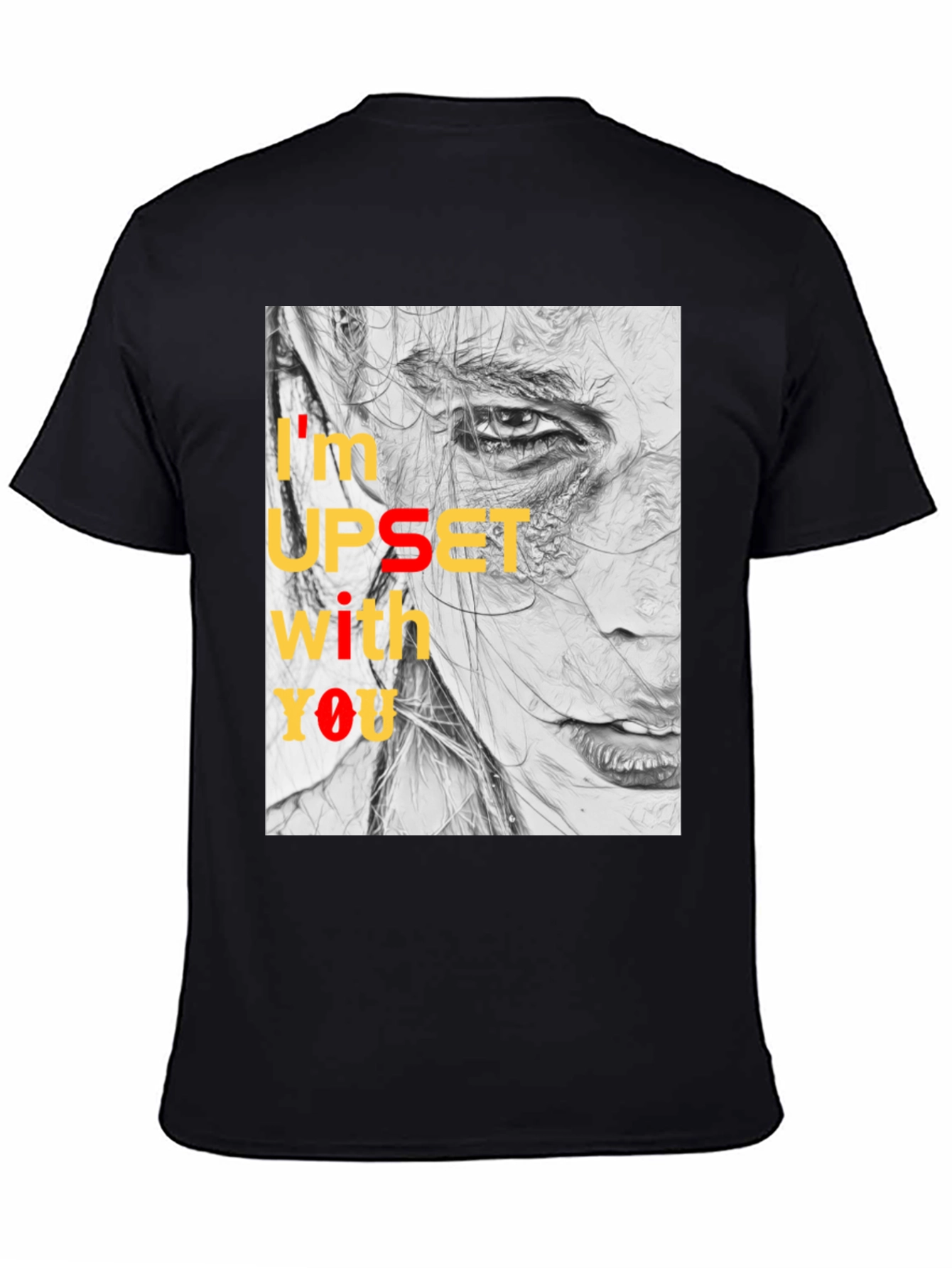 Camiseta Negra Estampada: Expresión Artística y Actitud