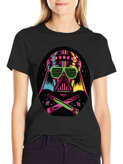 Camiseta Darth Vader Neón Hombre Algodón