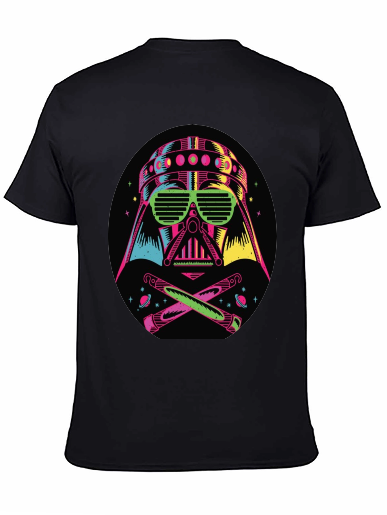 Camiseta Darth Vader Neón Hombre Algodón