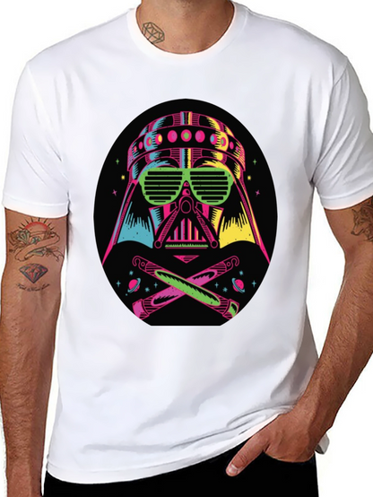 Camiseta Darth Vader Neón Hombre Algodón