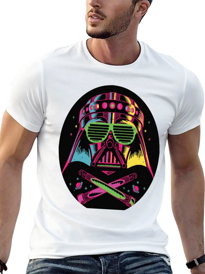 Camiseta Darth Vader Neón Hombre Algodón