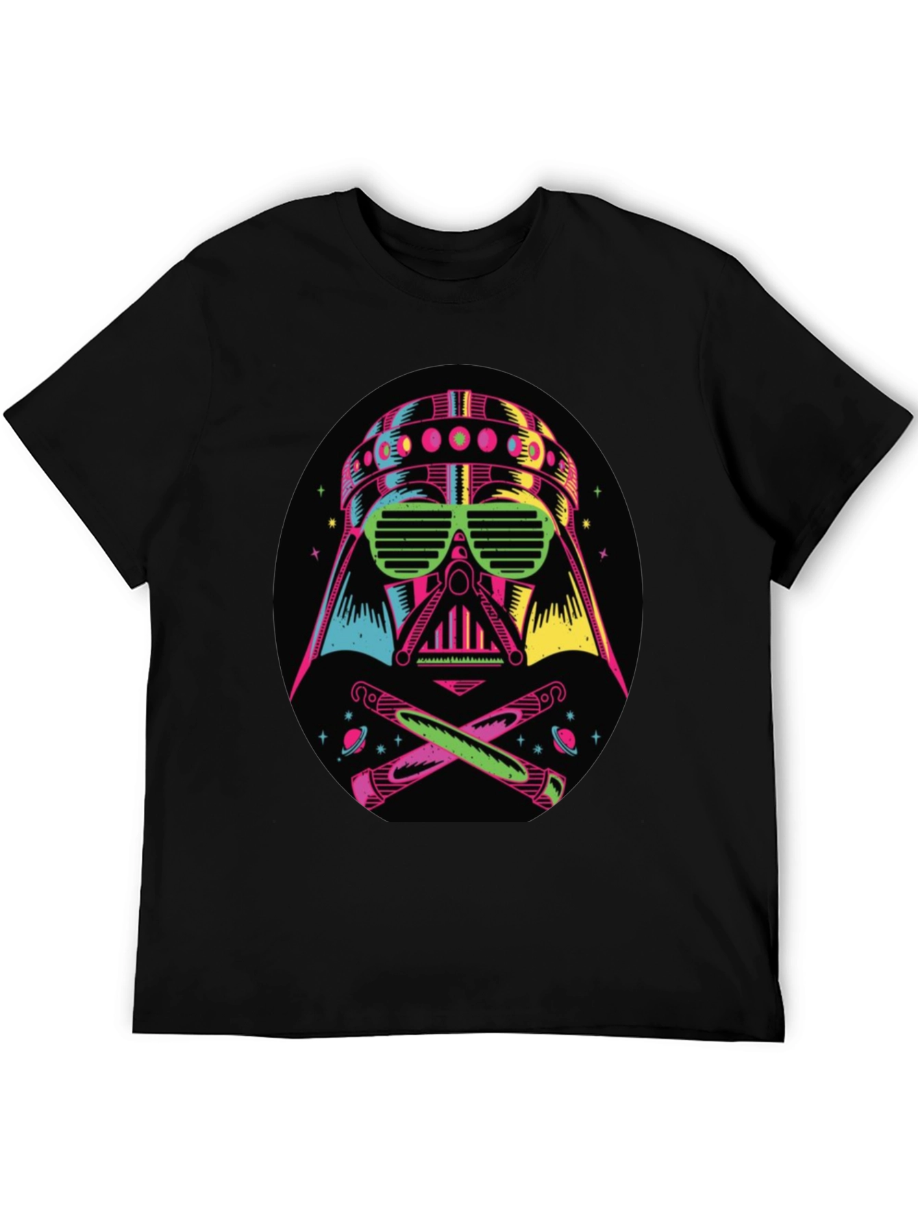 Camiseta Darth Vader Neón Hombre Algodón