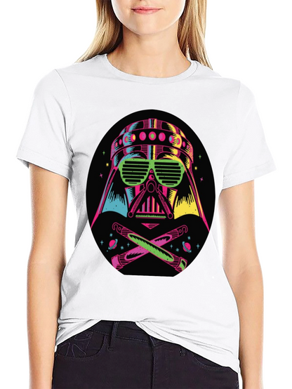 Camiseta Darth Vader Neón Hombre Algodón