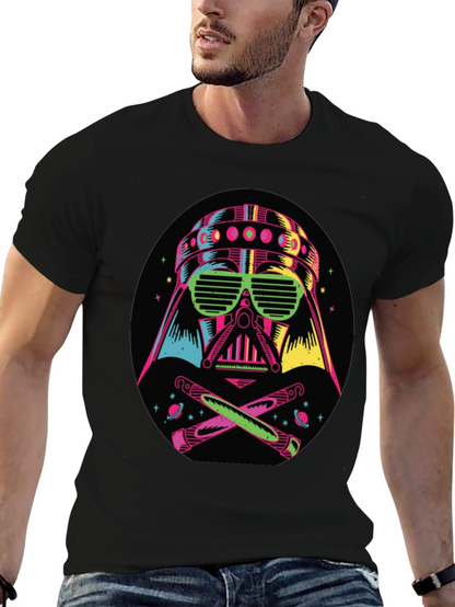 Camiseta Darth Vader Neón Hombre Algodón