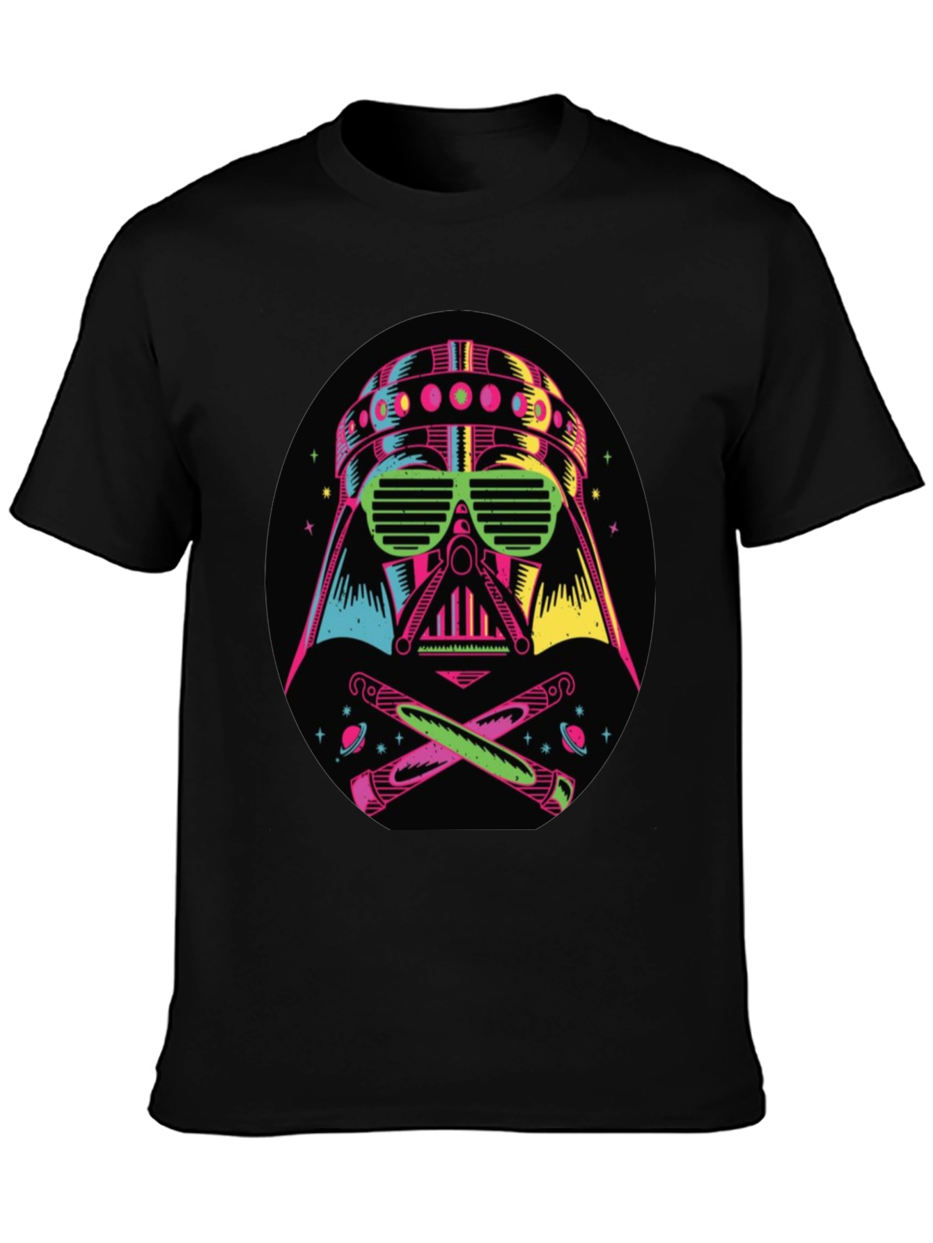 Camiseta Darth Vader Neón Hombre Algodón
