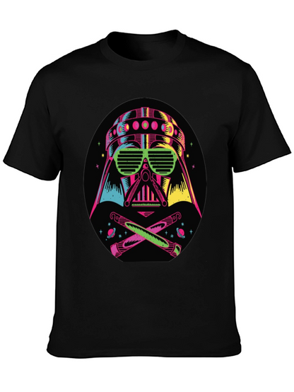 Camiseta Darth Vader Neón Hombre Algodón