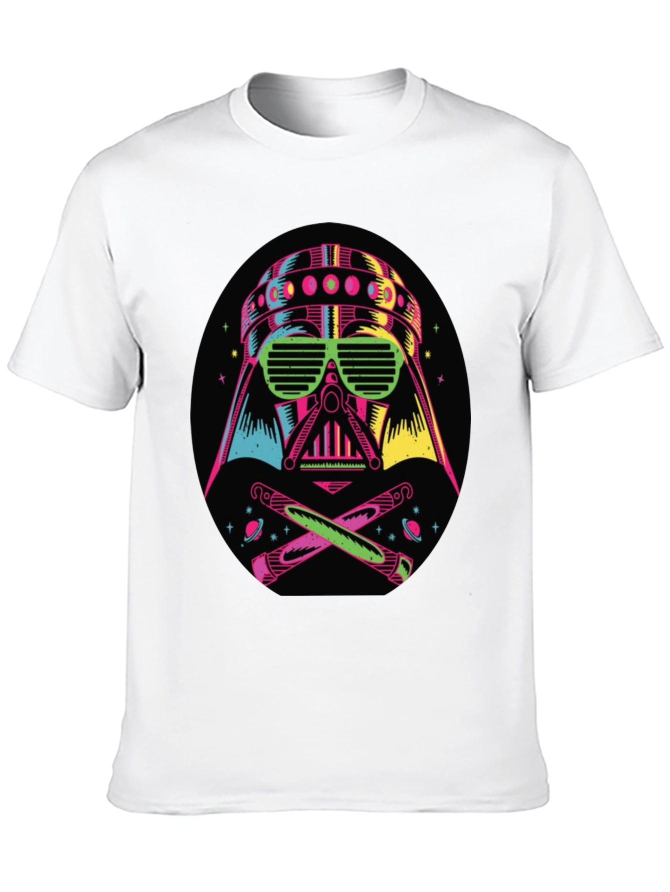 Camiseta Darth Vader Neón Hombre Algodón