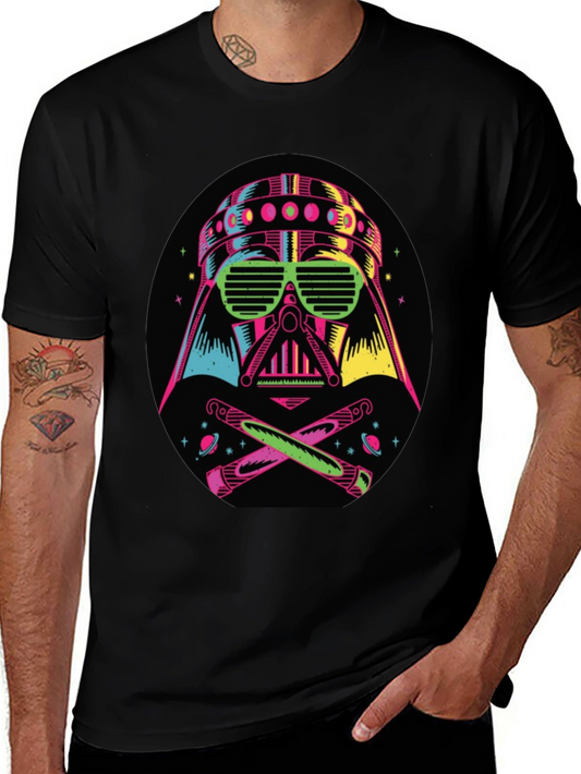Camiseta Darth Vader Neón Hombre Algodón