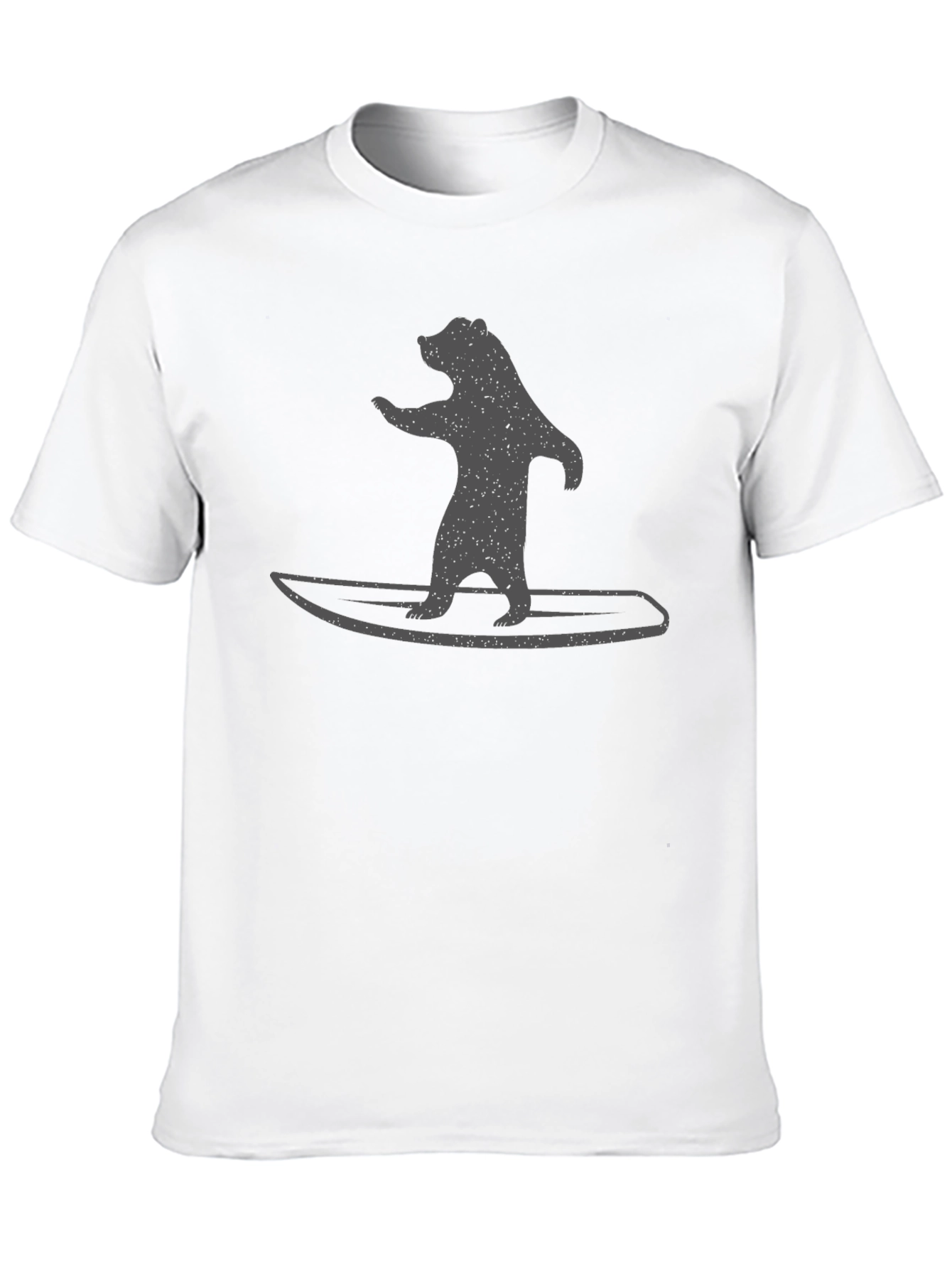 Camiseta Negra Hombre - Oso Surfista