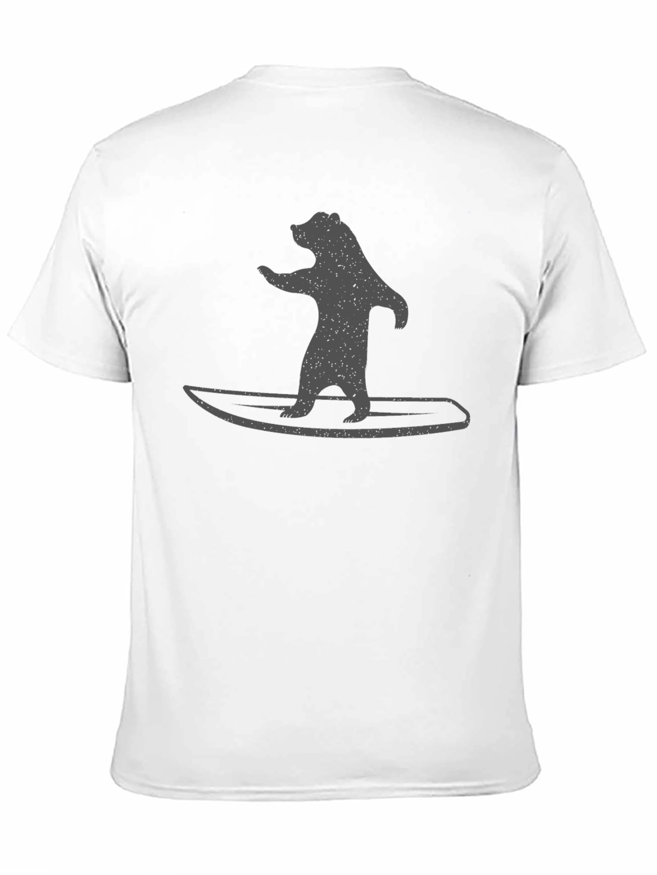 Camiseta Negra Hombre - Oso Surfista