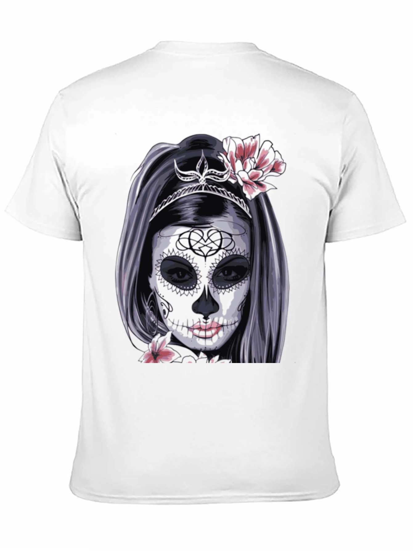 Camiseta Negra con Diseño de Catrina Mexicana