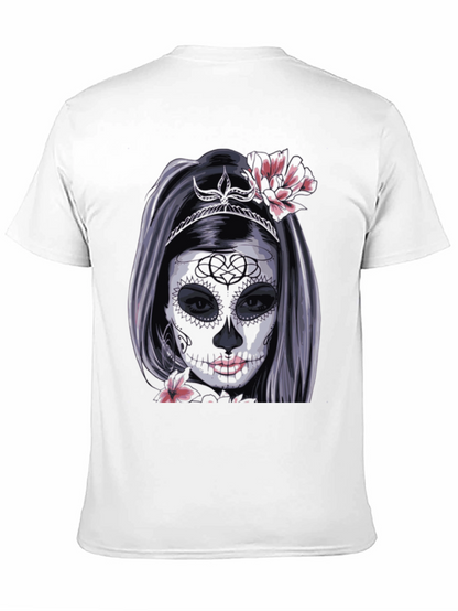 Camiseta Negra con Diseño de Catrina Mexicana
