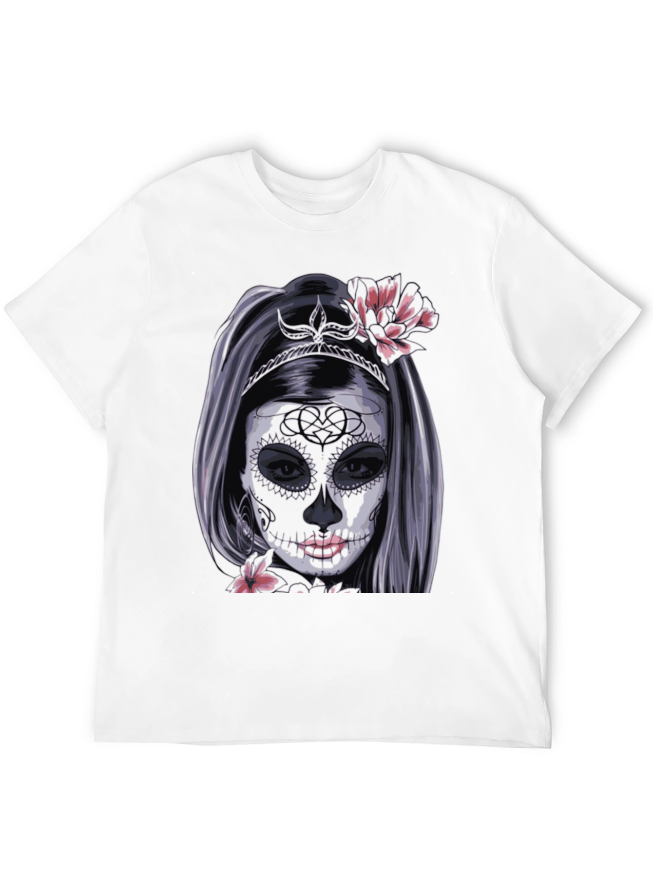 Camiseta Negra con Diseño de Catrina Mexicana