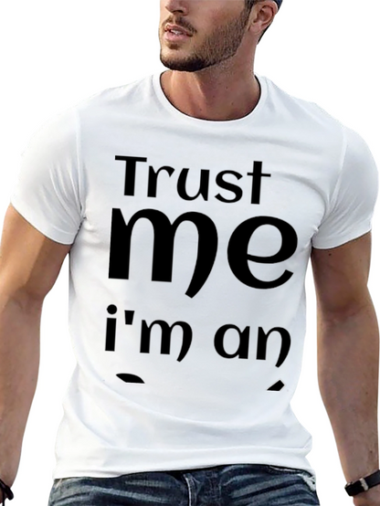 Camiseta Negra: Confía en mí soy un hombre