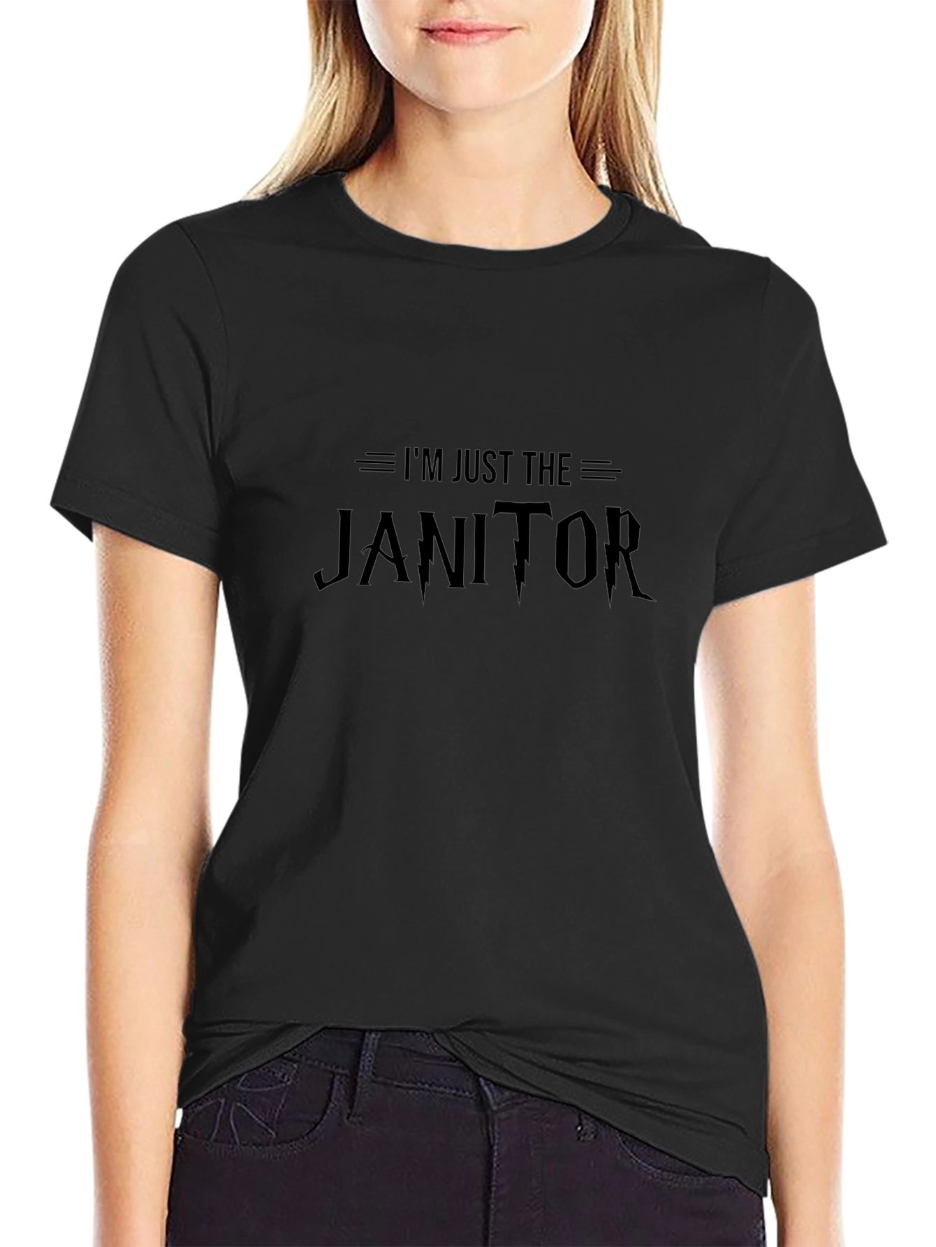 Camiseta Negra: Solo Soy el Conserje