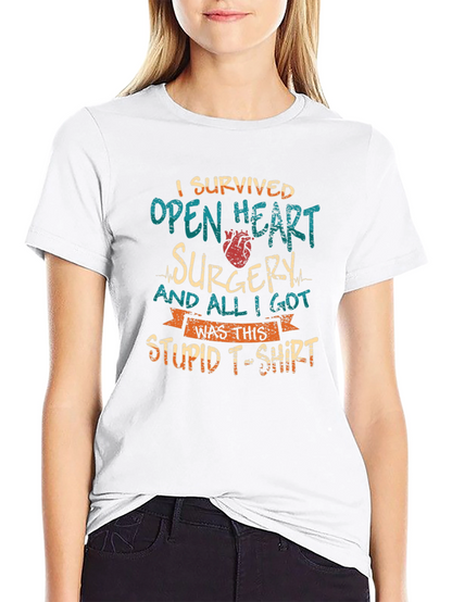 Camiseta Superviviente Cirugía Cardíaca Divertida