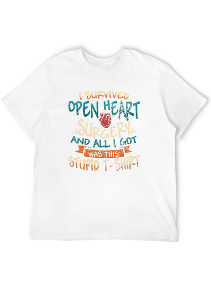 Camiseta Superviviente Cirugía Cardíaca Divertida