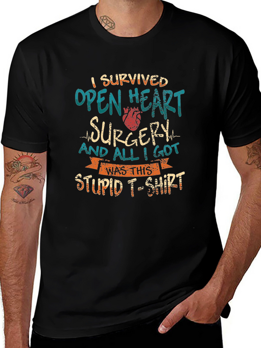 Camiseta Superviviente Cirugía Cardíaca Divertida