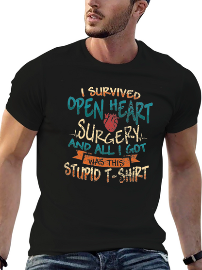 Camiseta Superviviente Cirugía Cardíaca Divertida