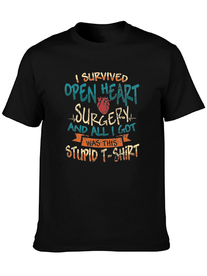 Camiseta Superviviente Cirugía Cardíaca Divertida