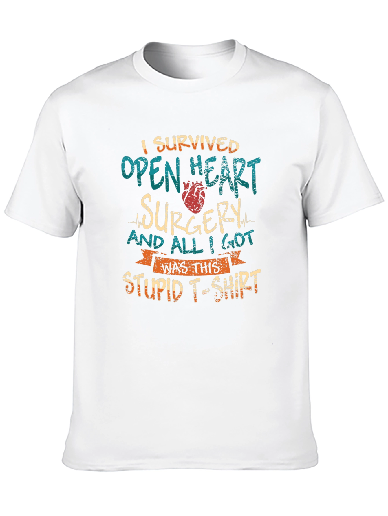 Camiseta Superviviente Cirugía Cardíaca Divertida