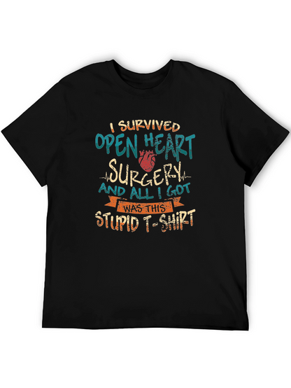 Camiseta Superviviente Cirugía Cardíaca Divertida