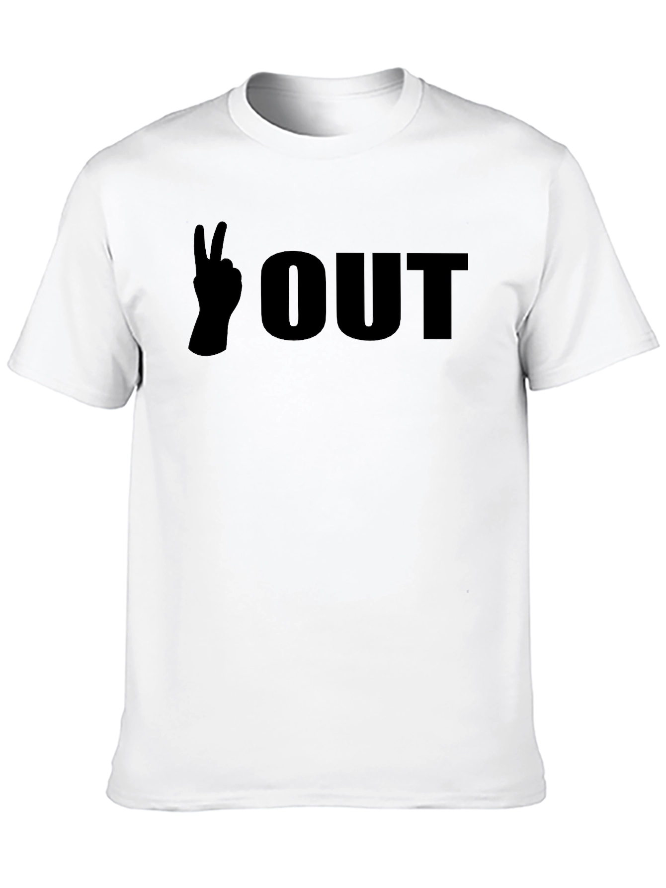 Camiseta Negra Peace Out para Hombre