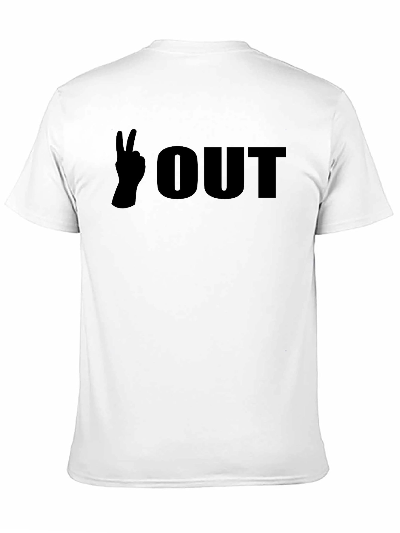Camiseta Negra Peace Out para Hombre
