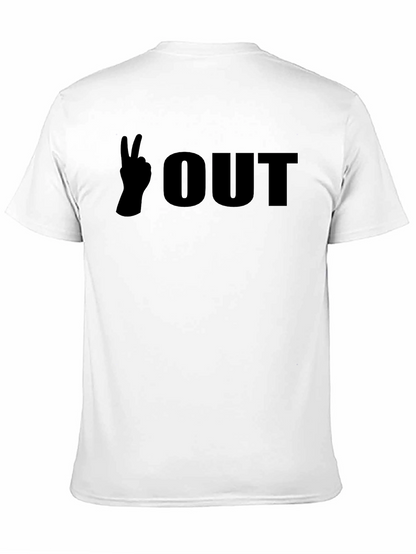 Camiseta Negra Peace Out para Hombre