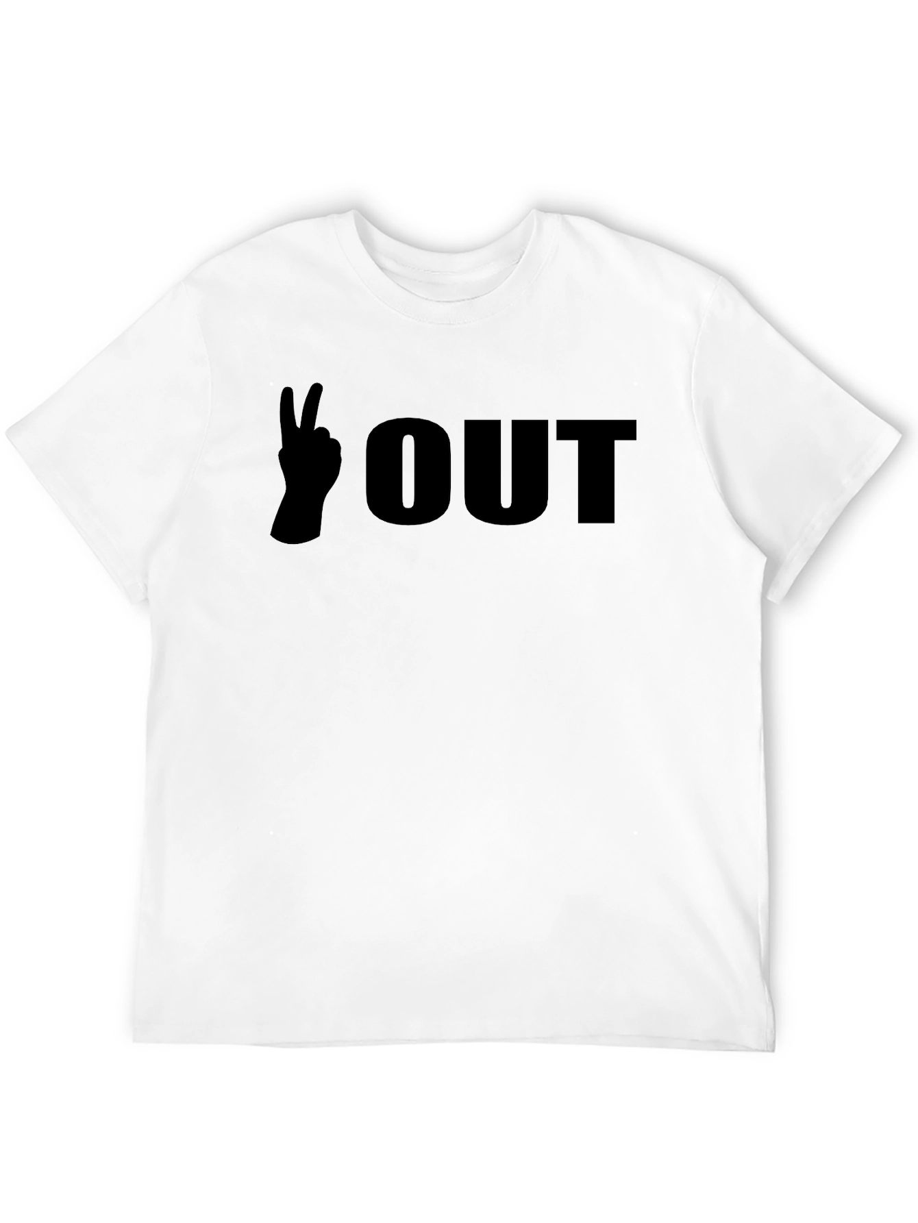 Camiseta Negra Peace Out para Hombre