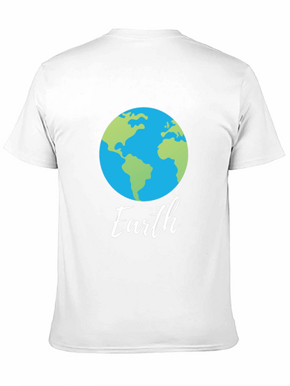Camiseta Negra con Diseño del Planeta Tierra