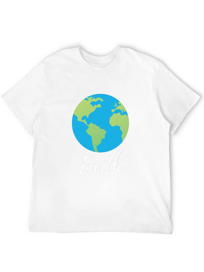 Camiseta Negra con Diseño del Planeta Tierra