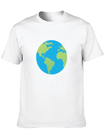 Camiseta Negra con Diseño del Planeta Tierra