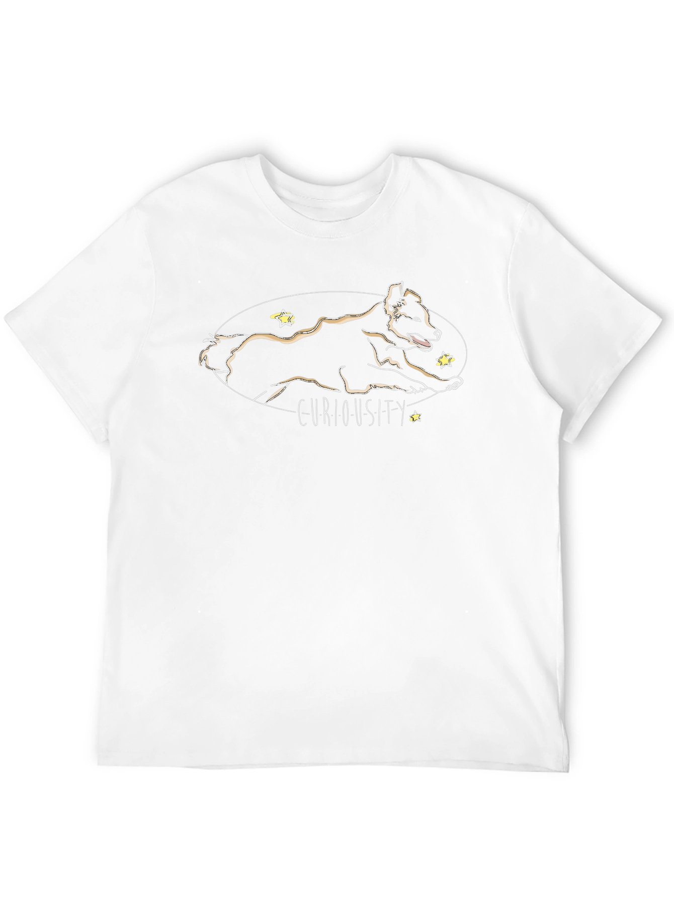 Camiseta Negra Curiosidad - Diseño Canino Único