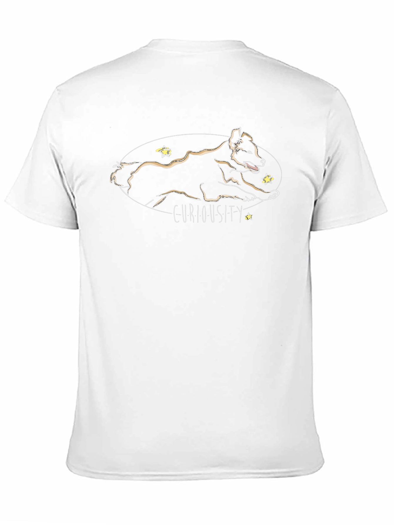 Camiseta Negra Curiosidad - Diseño Canino Único