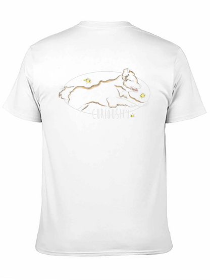 Camiseta Negra Curiosidad - Diseño Canino Único
