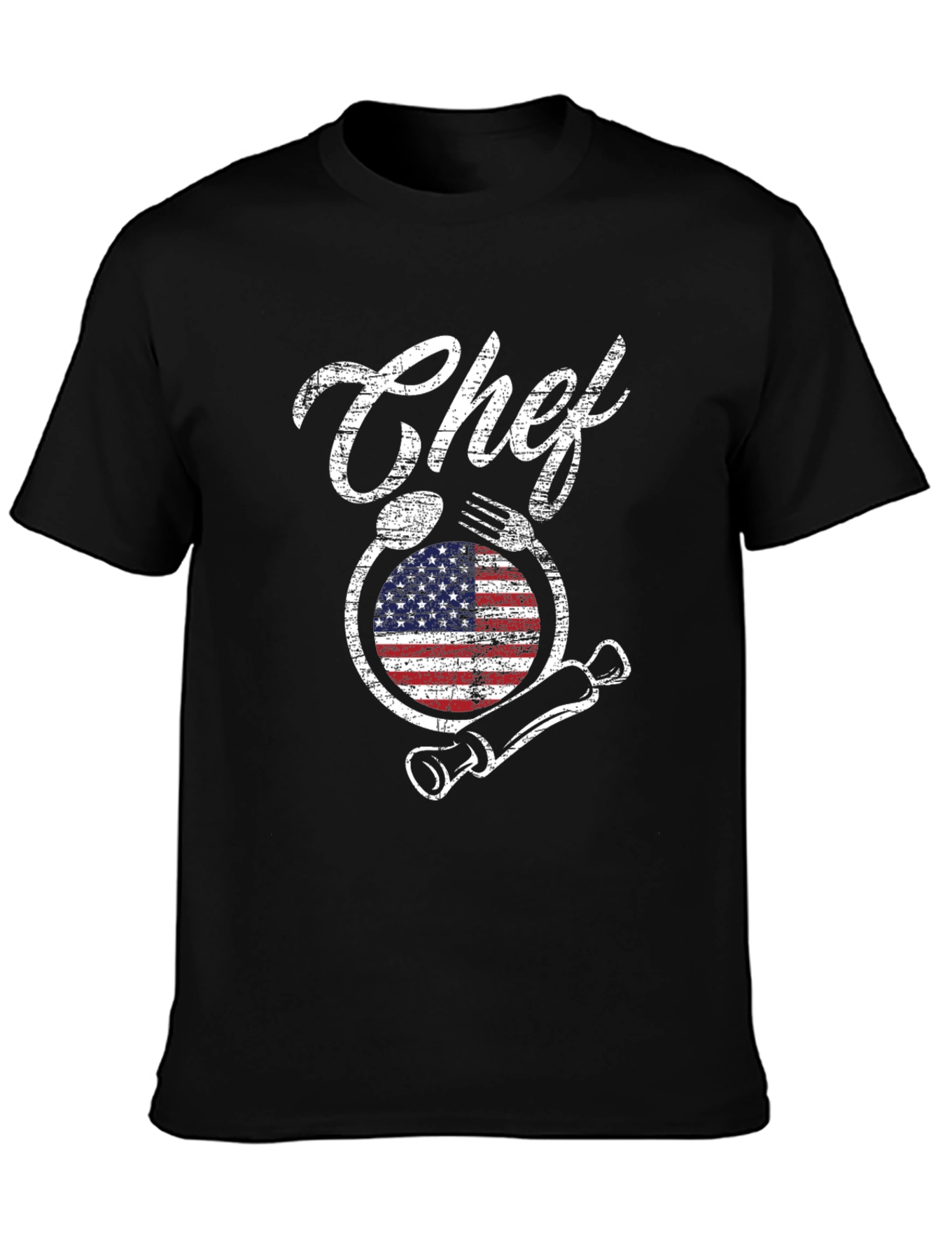 Camiseta Chef Americana - Diseño Culinario Patriótico