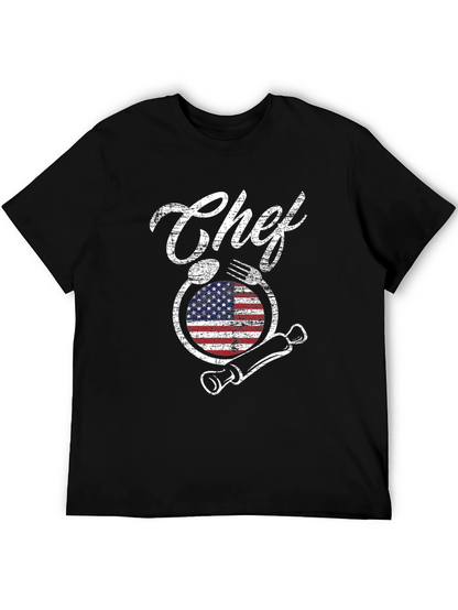 Camiseta Chef Americana - Diseño Culinario Patriótico