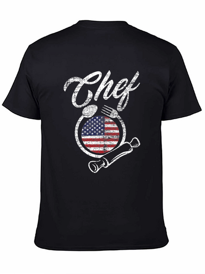 Camiseta Chef Americana - Diseño Culinario Patriótico
