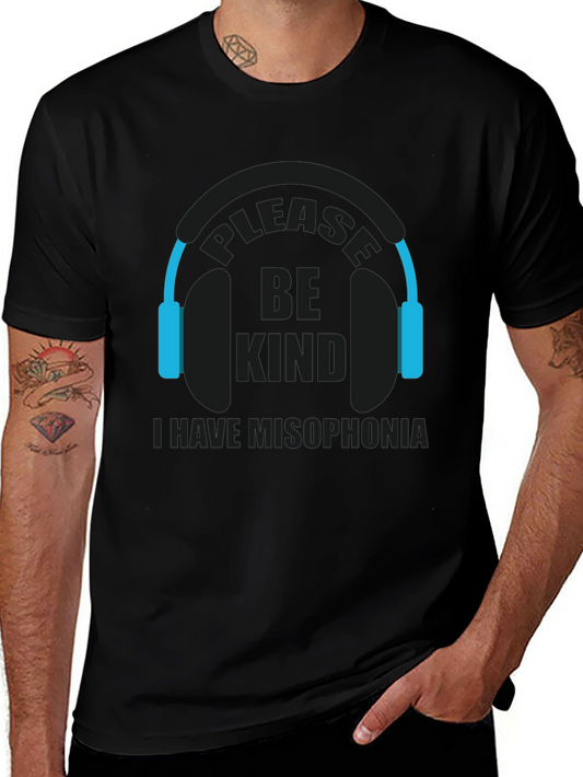 Camiseta Negra: Por Favor Sé Amable - Tengo Misofonía
